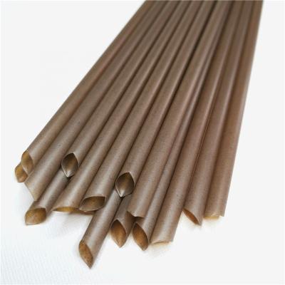 China 6*210 MM / 8*210 MM / 12*210MM Disposable Eco Friendly Stocked Biodegradable Compostable Pointed End Coffee Grinder Straws for sale