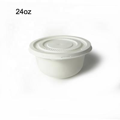 China Cornstarch Disposable Biodegradable Biodegradable Tableware Eco Friendly Compostable Bowl 24oz for sale