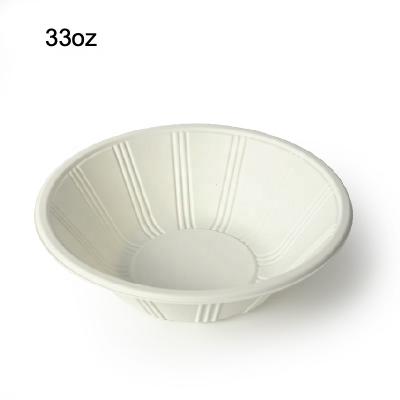 China White Disposable Biodegradable Container Microwave Safe Takeaway Cornstarch Noodle Bowl With Lid for sale