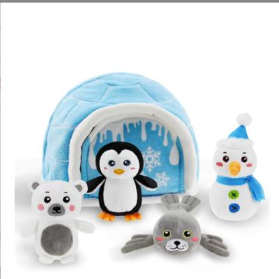 China Toy New Arriving Christmas Plush House Of Plush Toys For Seal / Polar Bear /Penguin / Snowman for sale