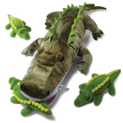 China Play Amazon Hot Sale Zipper Teeth Plush Crocodile Doll And Stuffed Little Alligator Toys for sale