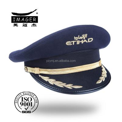 China Cotton/Polyester Military Officer Peaked Hat for sale