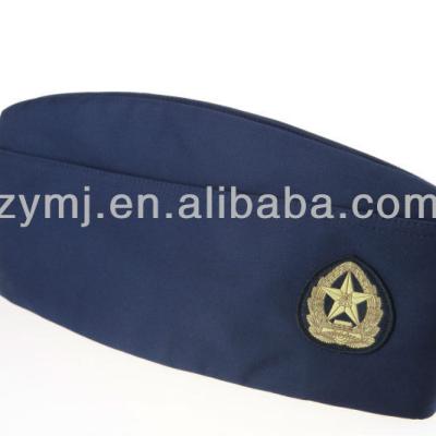 China COMMON blue garrison hat with badge for sale