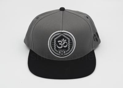 China Big Head Snapback Baseball Caps Weave Patch Embroidery , Five / 5 Panel Snapback Hats for sale