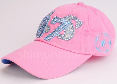 China Customizable Children Multi-Panels Cotton Pink Baseball Caps With Embroidered Logo for sale