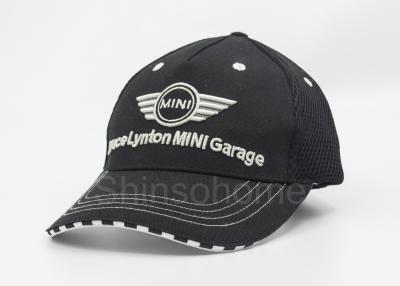 China Customized Black Mesh Breathable Baseball Cap For Men , Five Panel Cap for sale