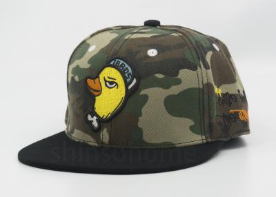 China Cool Camouflage Printed Baseball Caps Acrylic 6 Panel 3D Puff / Flat Embroidery for sale