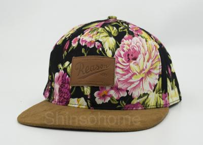 China Summer Flat Visor Printed Six Panel Baseball Caps For Women 58cm for sale