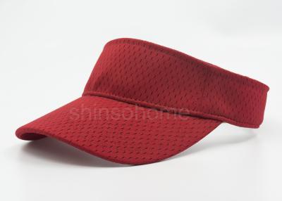 China Breathable Sun Visor Red Cap Velcro Closure For Women 56 - 60 CM for sale