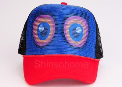 China Colorful Girl Cotton Mesh Trucker Sport Hats Woven / Washing Label for sale