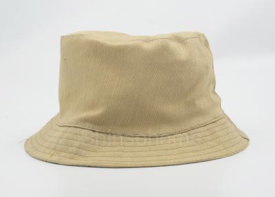 China Blank Khaki Women / Men Fashion Bucket Hats For Adults , 100% Cotton for sale