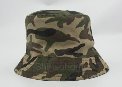 中国 印刷されたカスタマイズ可能採取するリバーシブル 100% の綿の Camo のバケツの帽子 販売のため