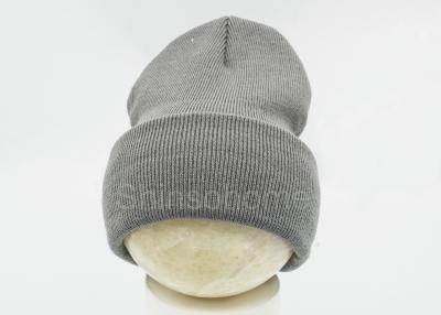 China Cool Blank Slouchy Grey Winter Long Beanie Hats Caps Knitting Cotton Customized for sale