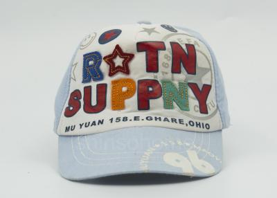 China Printed Children / Kids Baseball Caps With Elastic Back For Summer , 48 - 55 cm for sale