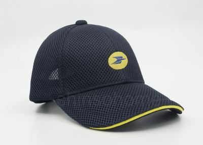 China Adjustable Flat Embroider Trucker Mesh Hats With Washing Label , Sandwich Visor for sale