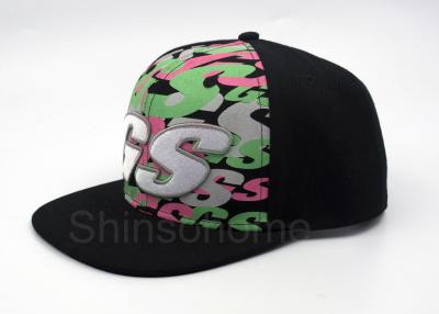 China Hip Hop 100% Cotton Printed Baseball Caps 6 Panel Adjustable 56 - 60cm for sale