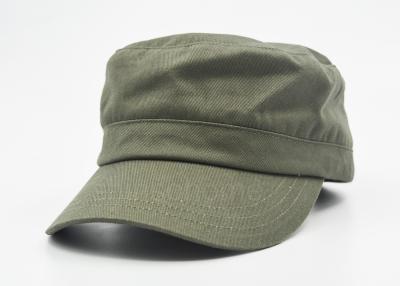 China Blank Cotton Military Army Green Cap Customized Lining With Metal Buckle for sale