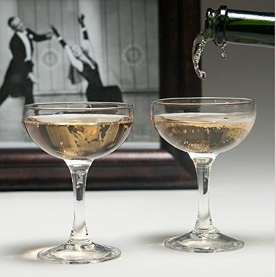 China Modern Haonai Encourages Champagne Glasses Fusion Deco Champagne Coupe Glass Cut-Resistance for Serving Martinis, Sorbets and Puddings for sale