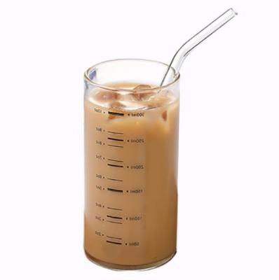 China 300ml Viable Glass Measuring Cup for Milk and Fruit Juice Mug With Scale for sale