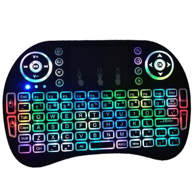 China 3 Colors Backlit i8 Air English-Russian 3 Colors Mini Wireless Keyboard 2.4ghz Wireless Mouse with Touchpad Android TV Remote Control Box for sale