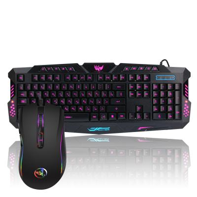 China Multimedia+Waterproof RGB LED Computer Game Kit Set Combo Gaming Keyboard and Mouse for sale