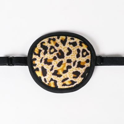 China Shading Memory Foam Eye Patch Lightweight Leopard Print One Eye Mask Strabismus Patch Single Slow Patch for sale