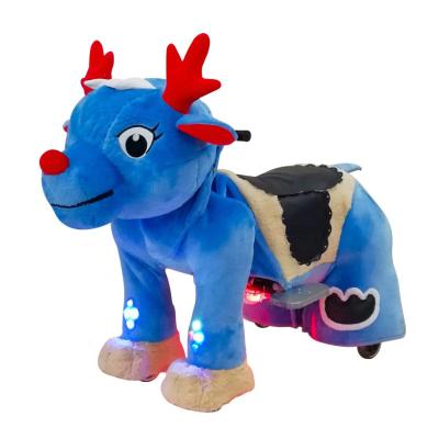 China Kids Stuffed Plush Toy Rides Bettery Animal Powered Electric Kiddie Ride On Ride for sale