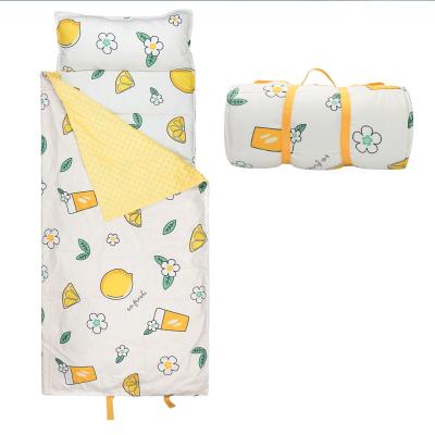 China Anti-pilling Baby Printed Eco-Friendly Rolled Up Portable Travel Nap Mat Toddler Nap Mat Kids Nap Mat for sale