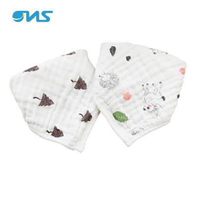 China New arrival 100%muslin cotton antibacterial bibs for baby for sale