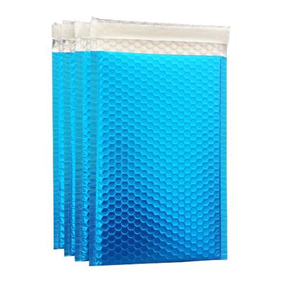 China Non-Toxic Waterproof Eco-friendly Padad High Quality Purple Envelope Factory Aluminum Foil Polymailer Bags Amazon Express Air Bubble Mailing Mailer With Logo for sale