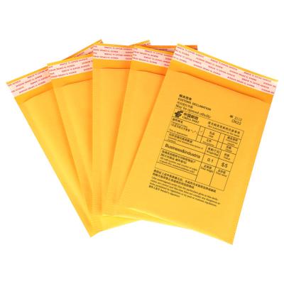 China Strong Adhesive Yellow Free Sample ADS Bubble Wrap Self Sealing Padded Envelope In Stock Kraft Bubble Envelope Bag for sale