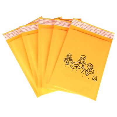 China Waterproof Eco-friendly Non-toxic Customs Logo Printing Kraft Bubble Envelope Packaging Printing Bags White Brown Yellow Paper Mailing Bags for sale