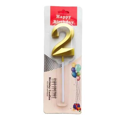 China Diverse Colorful Happy Creative Birthday Number Sparkler Candle Cake Decoration Supplies Wedding Party Paraffin Wax Lucky Candles for sale