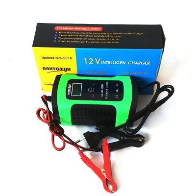 China Charge Battery Factory Pulse Repair Charger 110V Wholesale Voltage 12V6A Smart Car Motorcycle Lead Acid Battery Wide Charger for sale