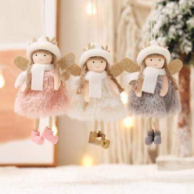 China Christmas Decoration New Design Angel Girl With Hanging Antlers Christmas Doll for sale