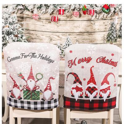 China Xmas Canvas Cute Faceless Gift Cover Chair Old Man Christmas Party Cartoon Home Decoration for sale