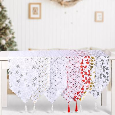 China Viable hot sale bronzing new creative European and American table decoration table flag runner for Christmas for sale