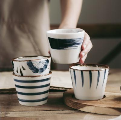 China Stored Vintage Ceramic Coffee Cup Tea Cup Water Tableware Japanese Style Tea Bowl Drinkware Accessories for sale