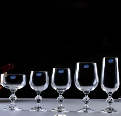 China New Classic/Postmodern Wine Glass Champagne Stem Wine Glass Glasses Crystal Glass Burgundy Goblet Clear Lead Free for sale