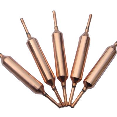 China Replacable refrigeration parts single outlet r134a copper filter dryer good quality 15g molec sieve filter dryer for sale