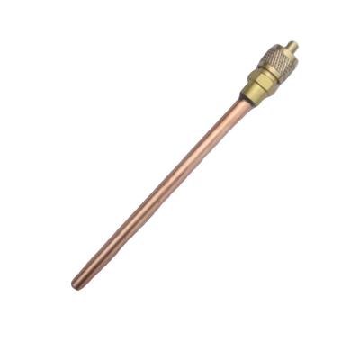 China Hotel air conditioner spare parts filling valve pin valve access copper valve for sale