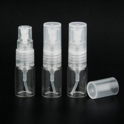 China Personal Care Wholesale Empty Sample Glass Vials Perfume Spray Bottle 2ml Mini Pocket Glass Perfume Bottle for sale