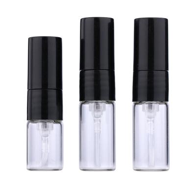 China Personal Care Wholesale Empty Sample Glass Vials Perfume Spray Bottle 1ml 2ml Mini Pocket Glass Perfume Bottle for sale