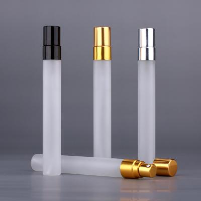 China Wholesale 10ml personal care frosted glass pump perfume bottle refill perfume spray glass bottle printing logo for sale