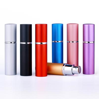 China Personal Care 10ml Flat Shape Aluminum Refillable Perfume Bottle Spray Customized Logo Atomizer Bottle for sale