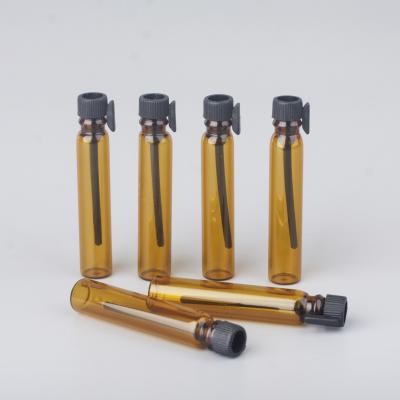 China Popular Custom Printing Amber Glass Personal Care Vial 2ml Bottle Perfume Sample Paper Holder Cards for sale