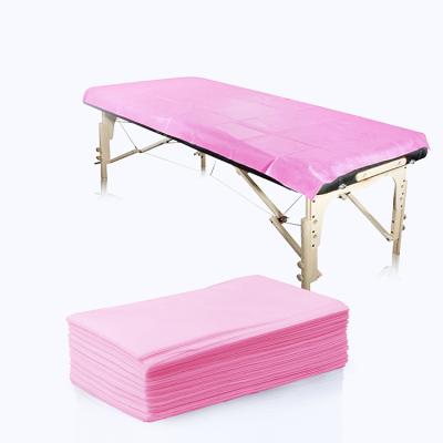 China 20 Pieces 31.5 x 71 inch Disposable Nonwoven Massage Table Sheets Covers Waterproof Bedspread for Spa, Beauty Salon, Hotel WHSD-01 for sale