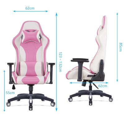 China Cute Pink Lady Girls Adjustable Home Office Computer (Height) Custom Logo Gaming Chair for sale