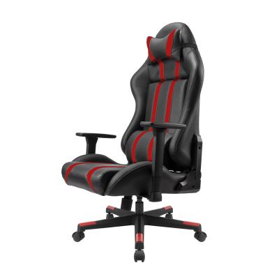 China Modern Black and White Leather Office Furniture Armchair (Height) Sillas PC Adjustable Gamer PC Gaming Chair for sale