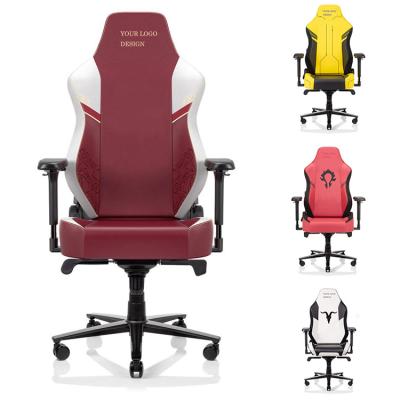 China Custom Ergonomic Adjustable PC Gaming Luxury Desk PU (Height) Upholster Leather Pack Chairs Swivel Cheap Computer Gaming Chair for sale